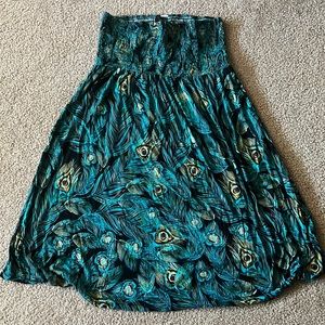H&M Tube Top Peacock Dress Size 12